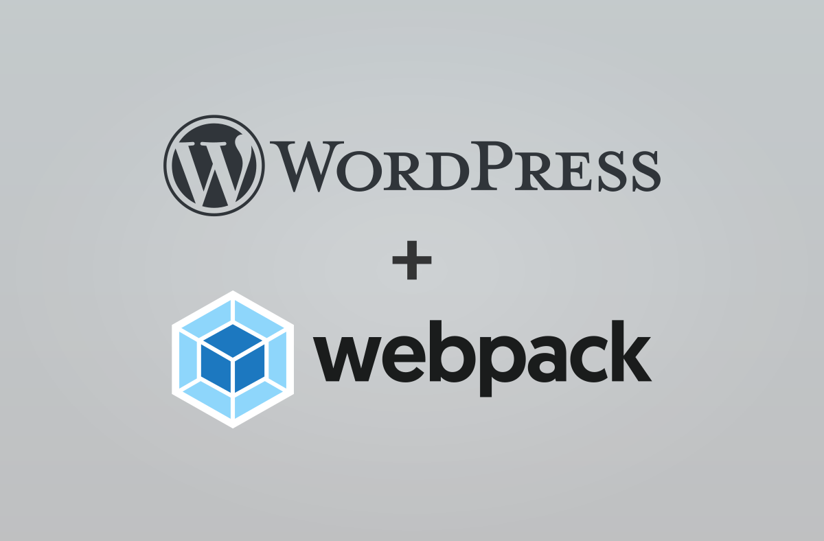 webpack and WordPress logos